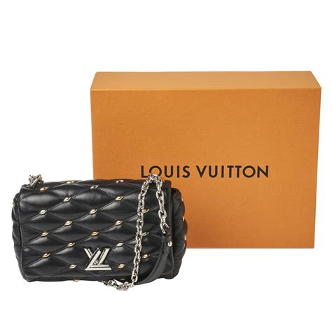 louis vuitton black studded bag|louis vuitton black bag sale.